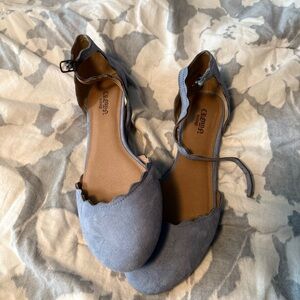 Crown Vintage Blue Scalloped Flats